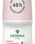 Tuotekuva: Herbina 50ml antiperspirantti roll-on Caring Lingonberry