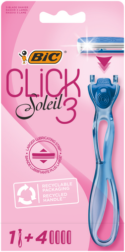 BIC systeemiterä Click Soleil 3 + 4kpl vaihtoteriä