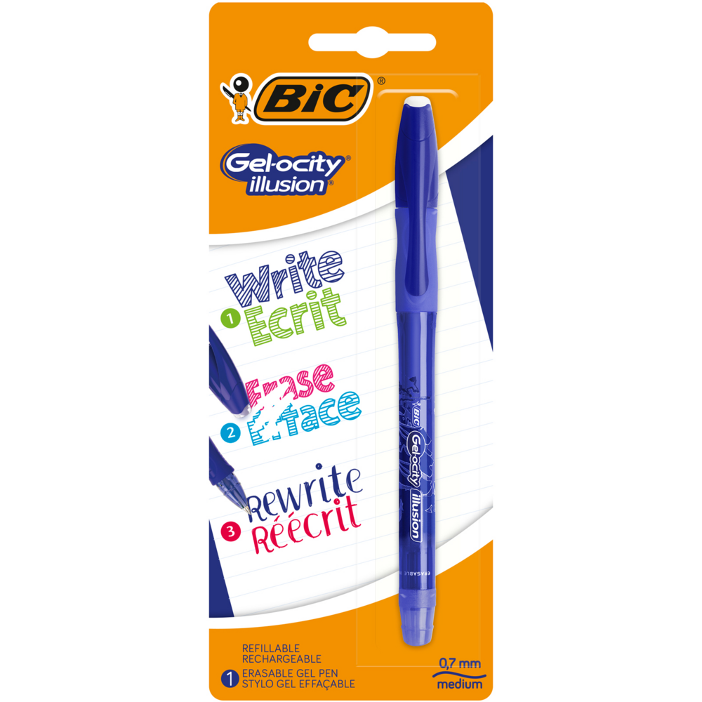 Tuotekuva: BIC Gel-ocity Illusion pyyhittävä geelikynä sininen 1kpl