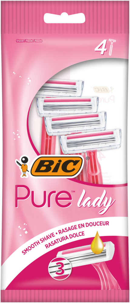Tuotekuva: BIC varsiterä Pure 3 Lady Pink 4-pack