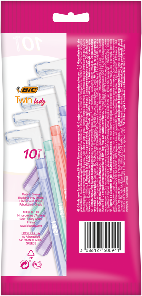Tuotekuva: BIC varsiterä Twin Lady 10kpl