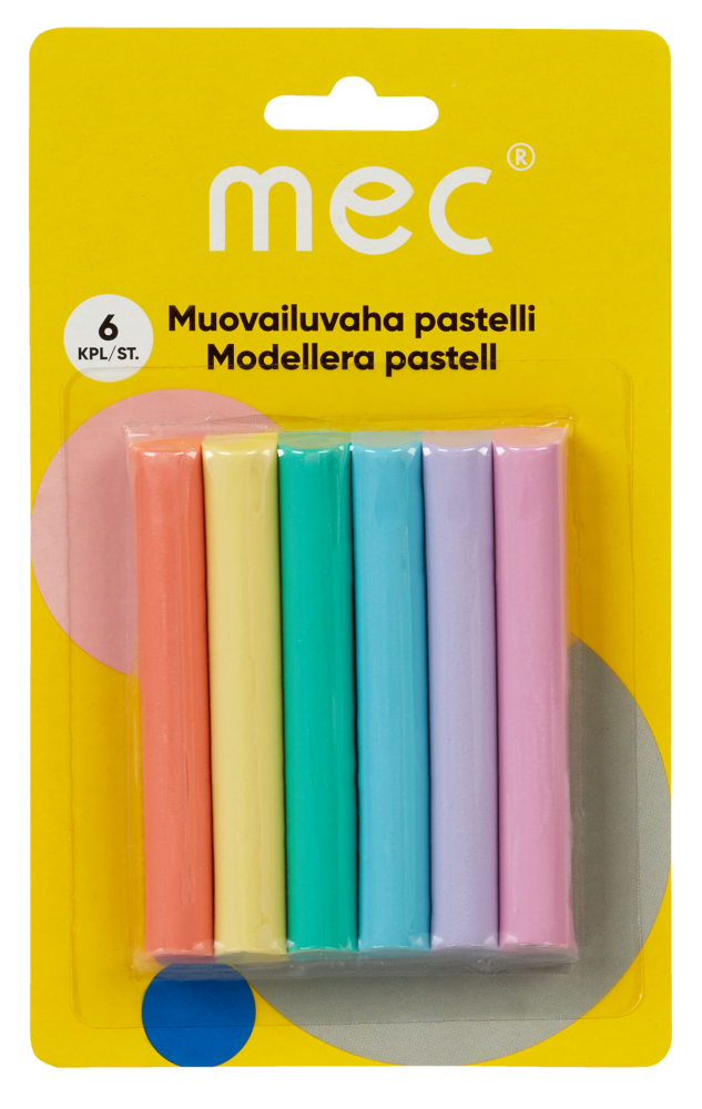 Tuotekuva: mec Muovailuvaha pastelli 6kpl / 100g 