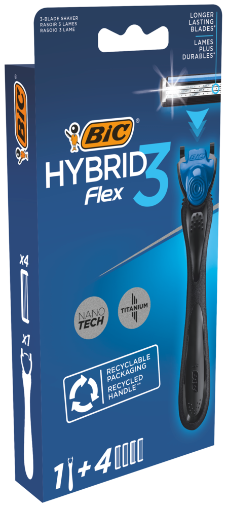 Tuotekuva: BIC systeemiterä Hybrid Flex 3 + 4kpl vaihtoteriä
