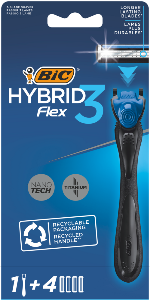 Tuotekuva: BIC systeemiterä Hybrid Flex 3 + 4kpl vaihtoteriä