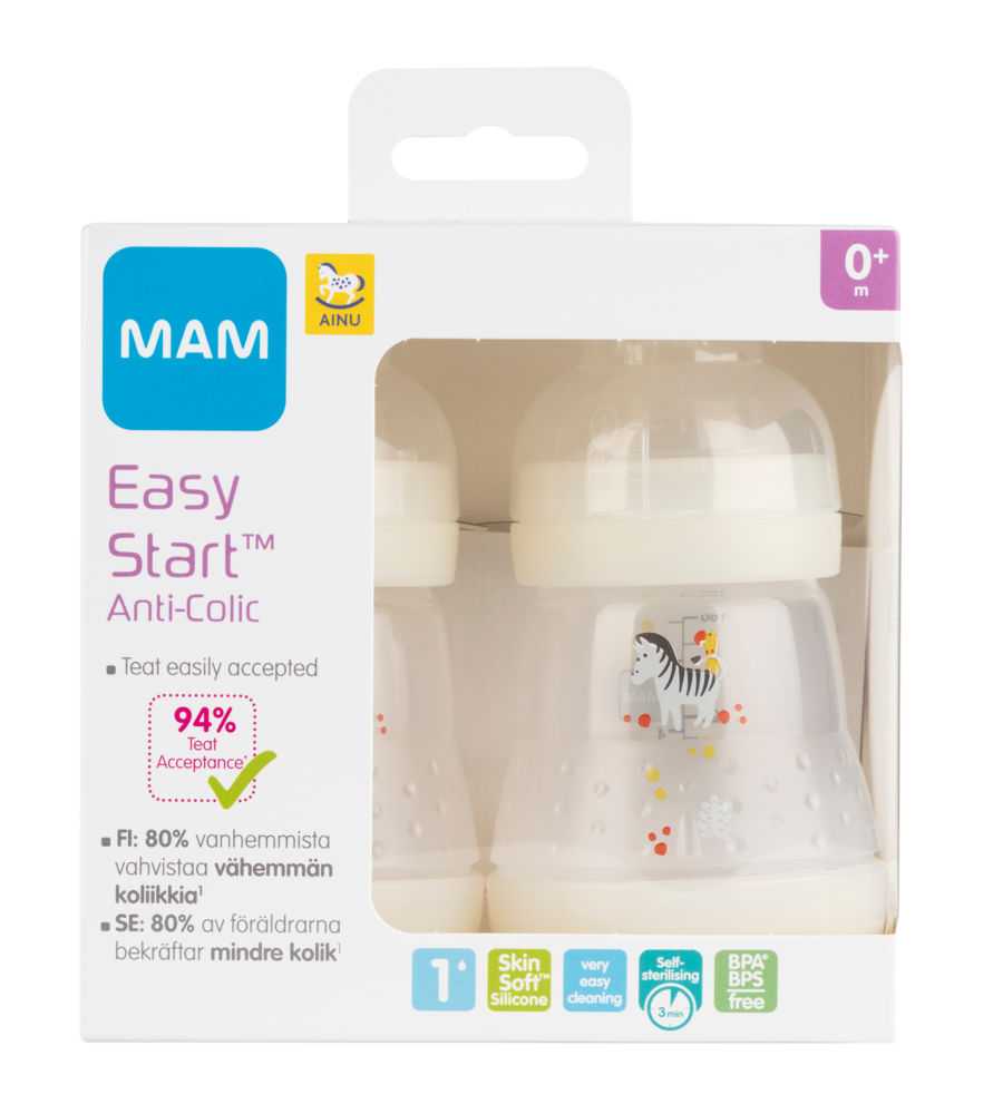 Tuotekuva: Ainu Mam tuttipullo Easy Start 2x160 ml anti-colic 