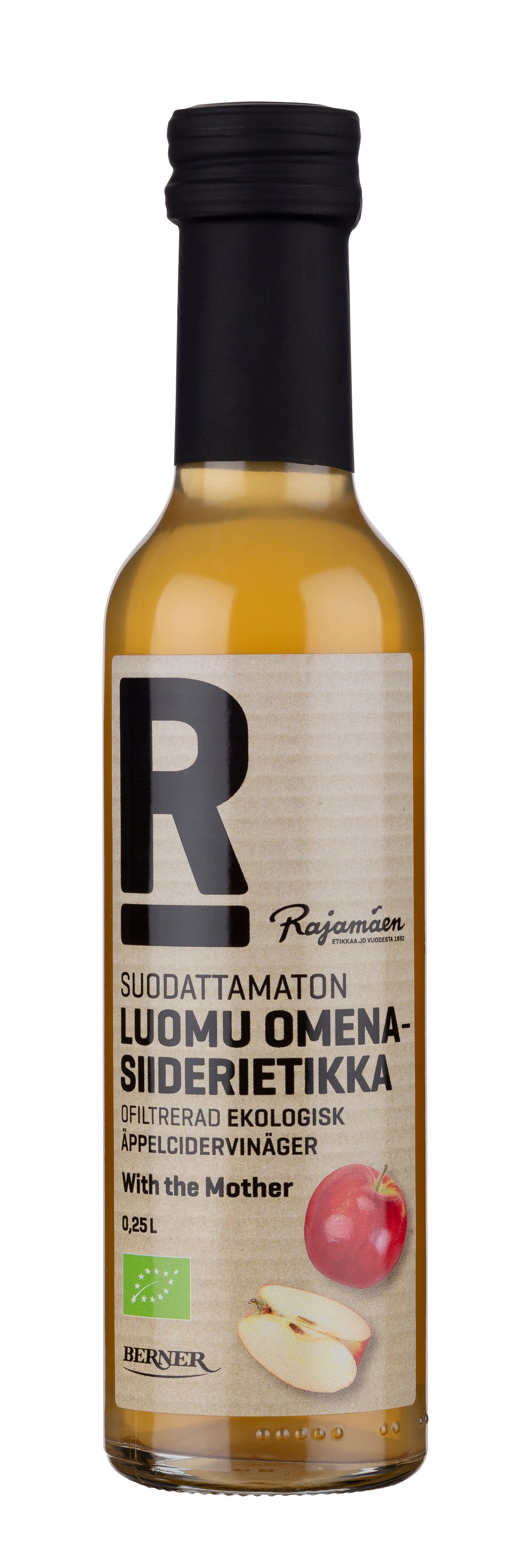 Tuotekuva: Rajamäen Luomu Omenasiiderietikka 0,25 l