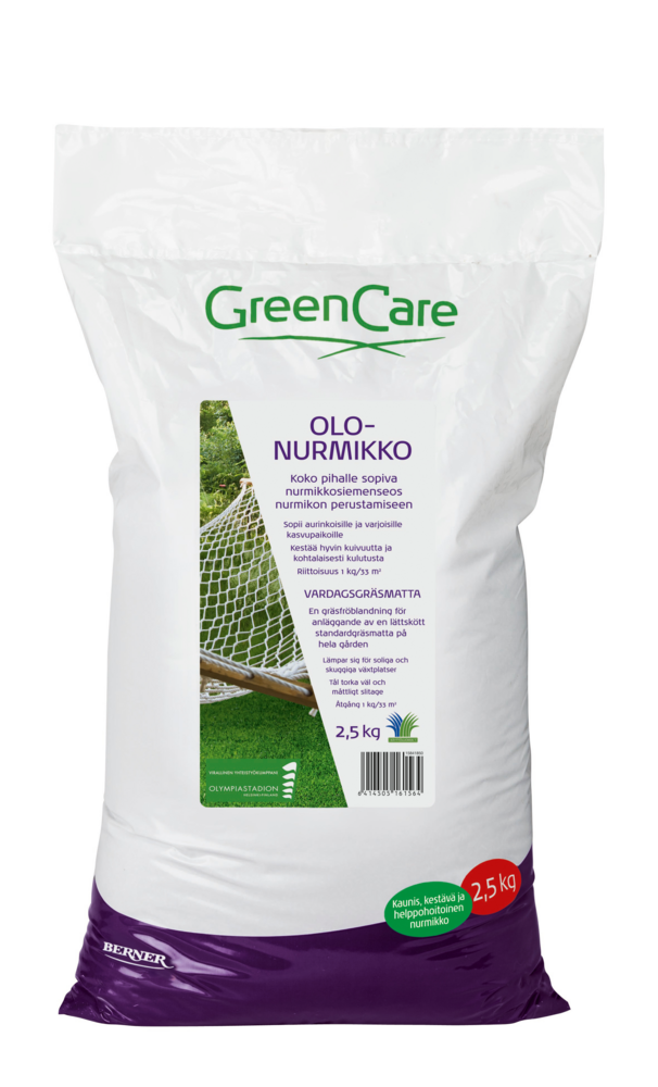 Tuotekuva: GreenCare Olonurmikko Nurmikonsiemen 2,5kg