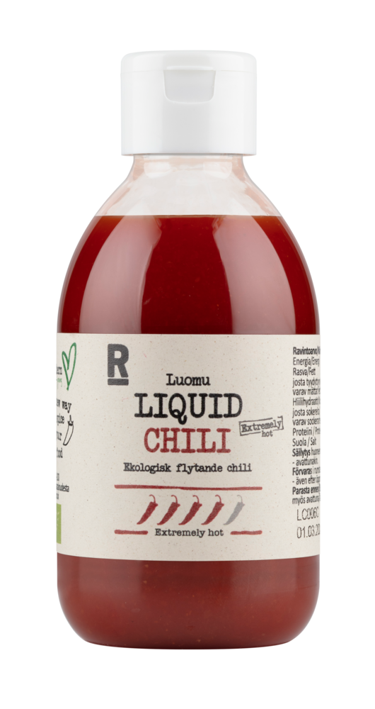 Tuotekuva: Rajamäen Luomu Liquid chili extra hot 240 ml