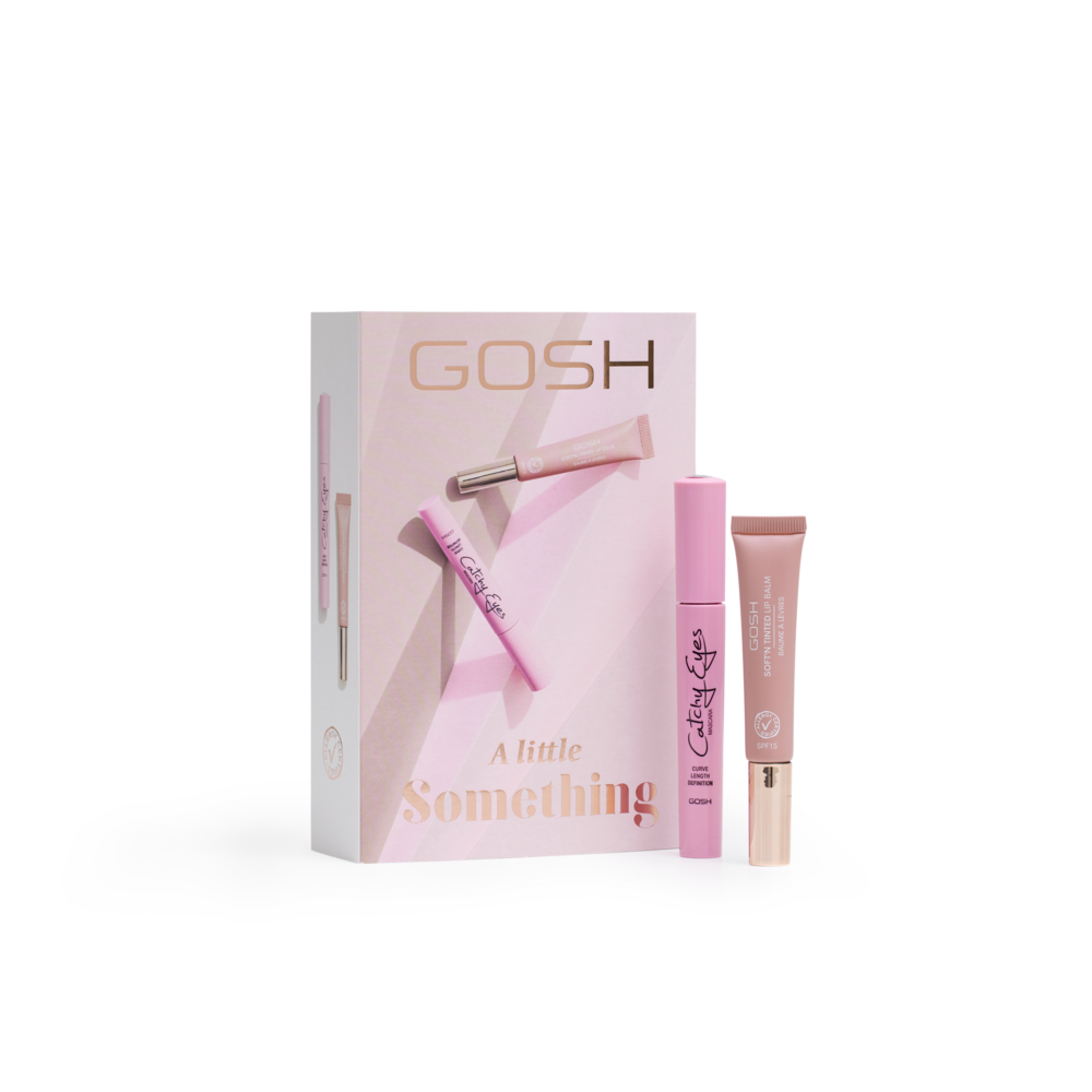 Tuotekuva: Gosh A Little Something meikkilahjapakkaus, Catchy Eyes Mascara + Soft Tinted Lip Balm -huulikiilto