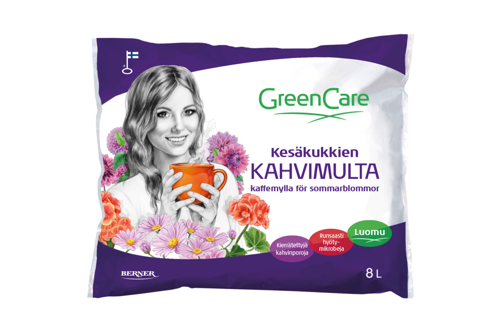 Tuotekuva: GreenCare kesäkukkien kahvimulta 8L