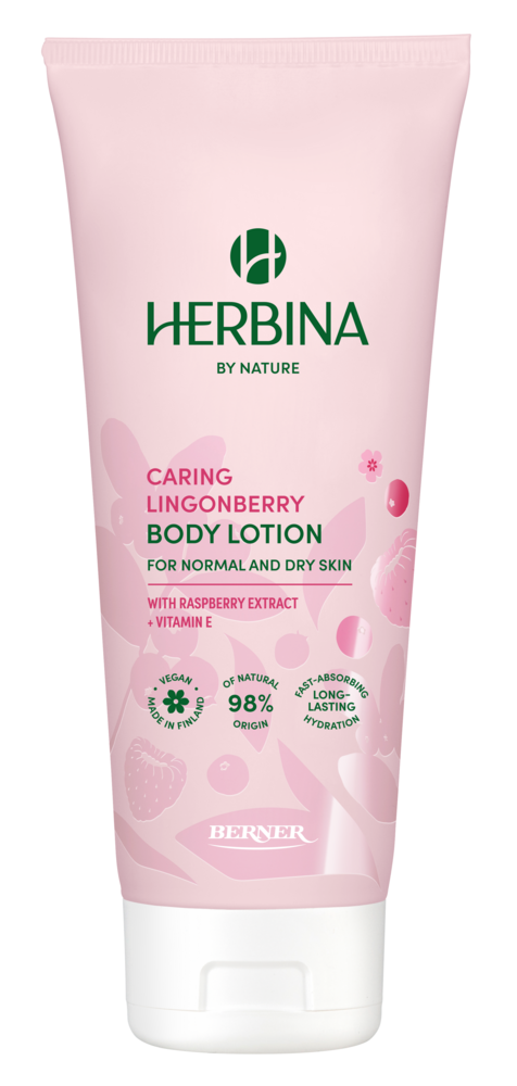 Tuotekuva: Herbina 200ml vartalovoide Caring Lingonberry