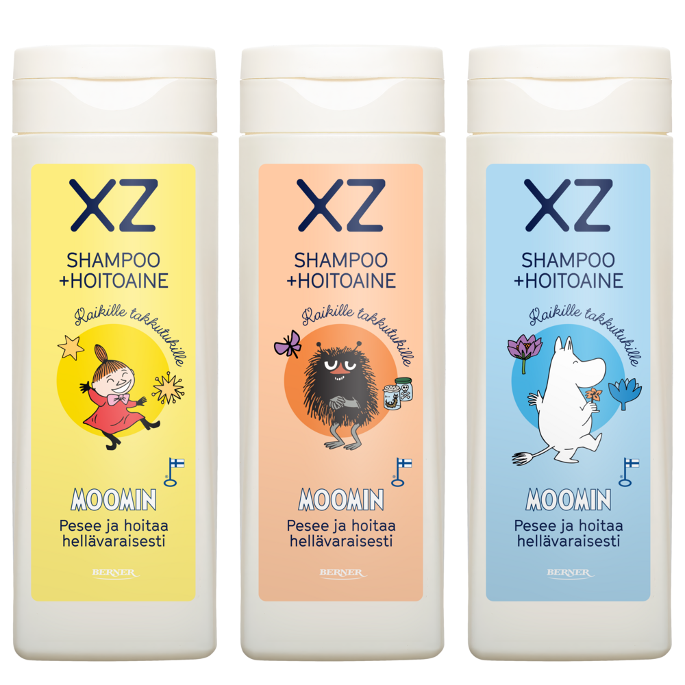 Tuotekuva: XZ  Muumi 2in1 shampoo+hoitoaine 250ml