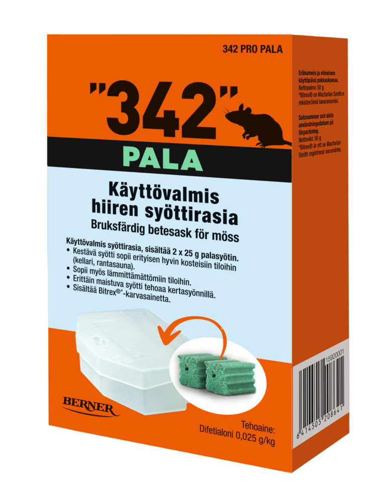 Tuotekuva: 342 Syöttirasia 1kpl, palasyötti 50g