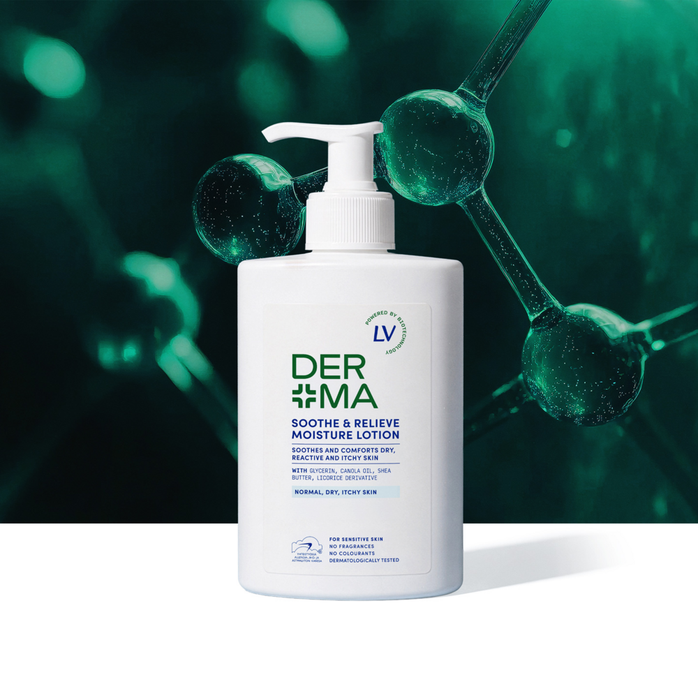 Tuotekuva: Derma by LV Soothe & Relieve Moisture Lotion -vartalovoide 300ml 