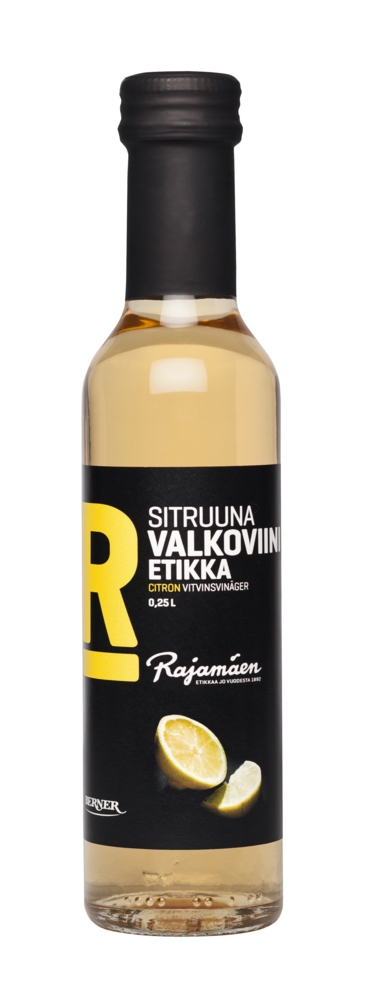 Tuotekuva: Rajamäen Sitruuna-valkoviinietikka 0,25 l