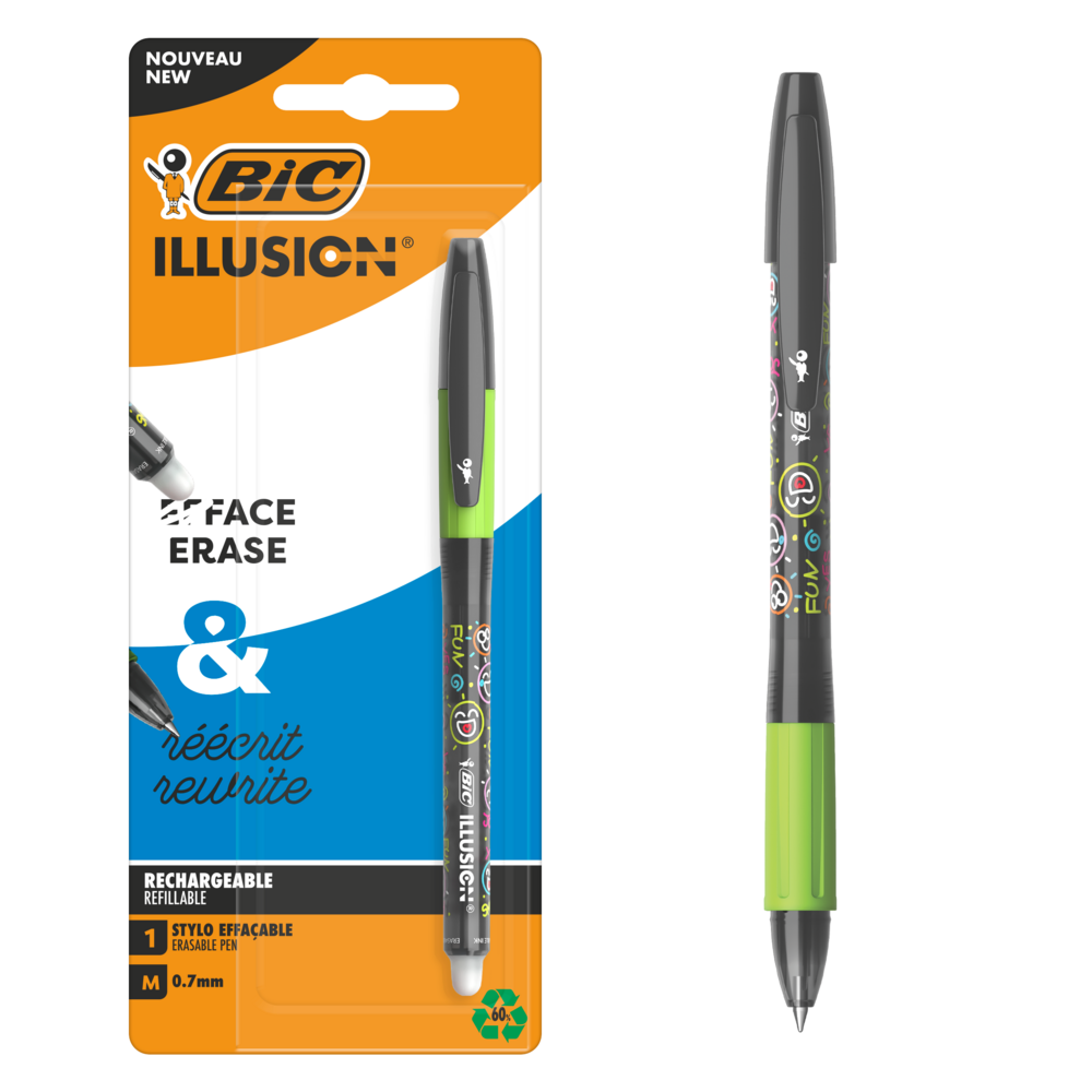 Tuotekuva: BIC ILLUSION-pyyhittävä geelikynä musta muste