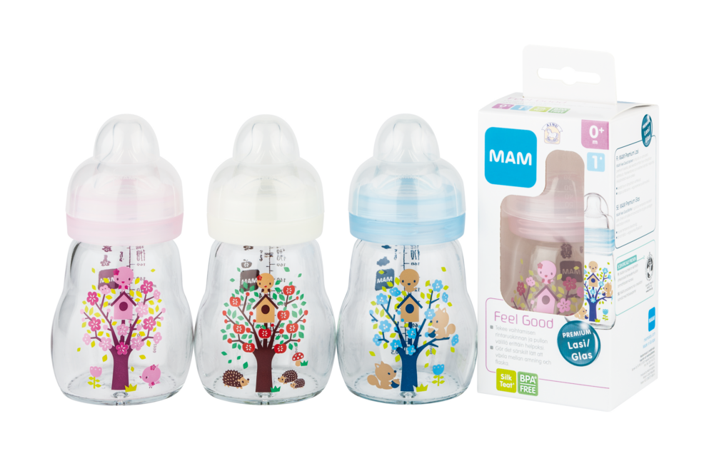 Tuotekuva: Ainu Mam Feel Good lasinen tuttipullo 170 ml