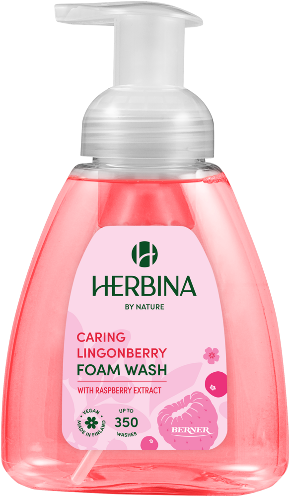Tuotekuva: Herbina Caring Lingonberry vaahtosaippua 300ml