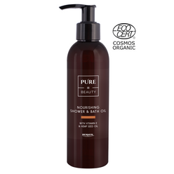Pure=Beauty Nourishing Shower & Bath Oil with Vitamin E & Hempseed Oil -suihkuöljy 200 ml