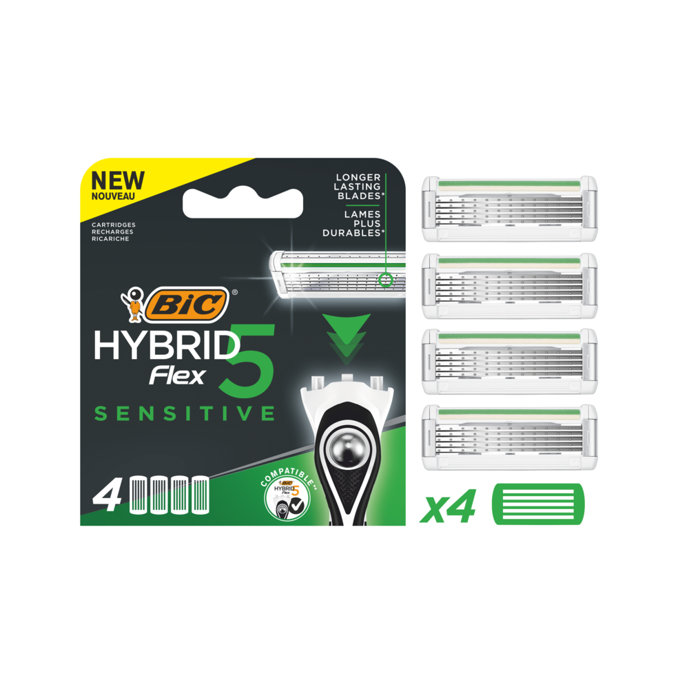 Tuotekuva: BIC Hybrid 5 Sensitive varater�t 4-pack