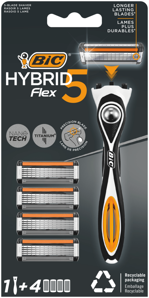Tuotekuva: Bic Hybrid Flex 5 varsi ja 4 vaihtoter��