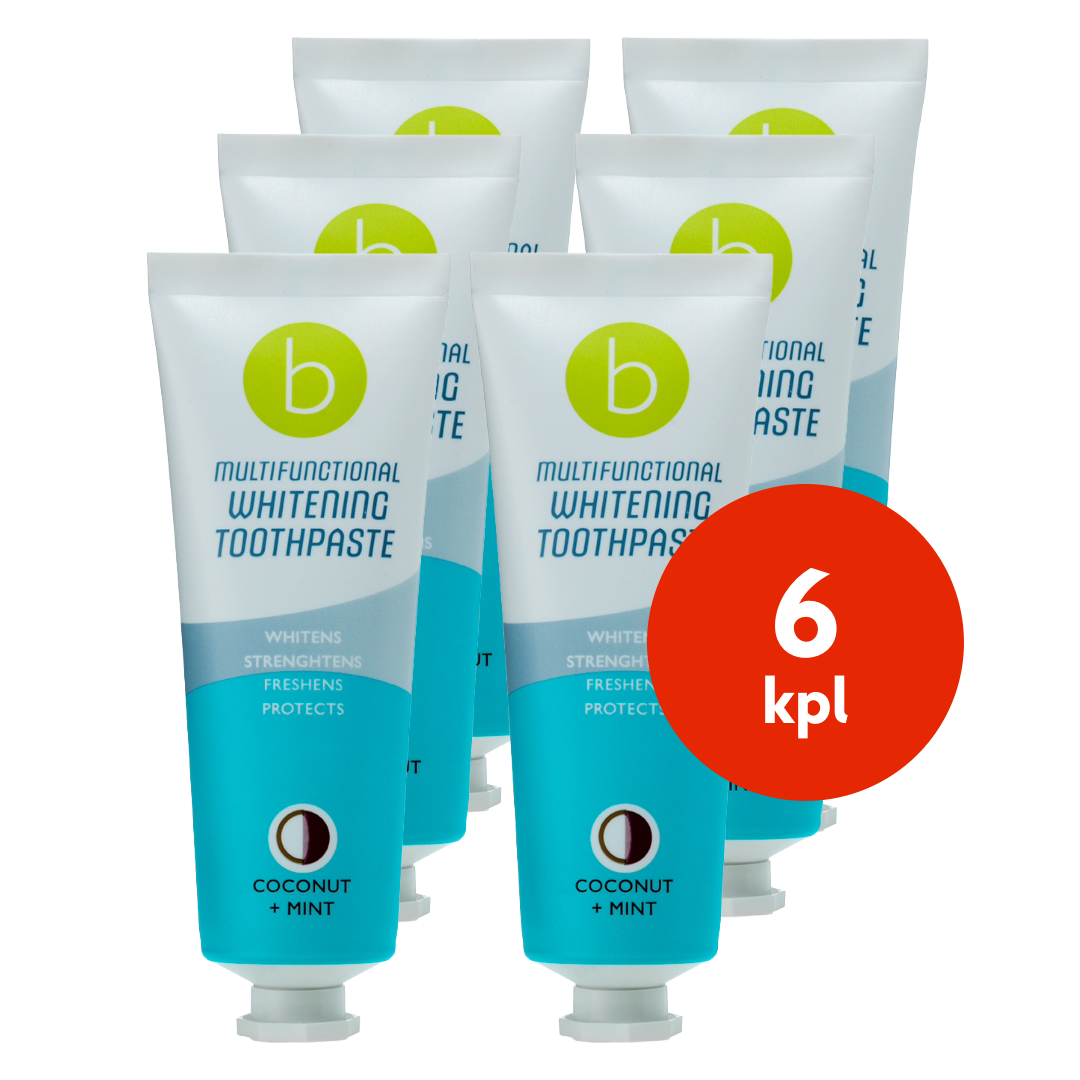 Beconfident valkaiseva hammastahna kookos + minttu 6kpl 