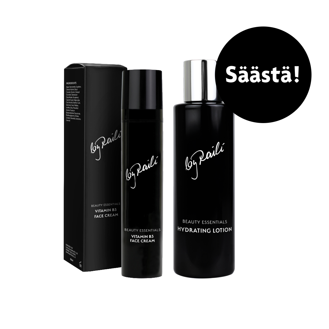 By Raili Beauty Essentials hoitoneste 150ml ja B3-vitamiinivoide 50ml