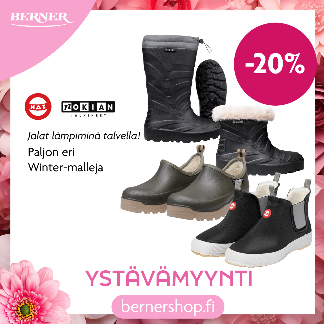 Ystävämyynti Hai ja Nokian Jalkineet talvimallit -20%