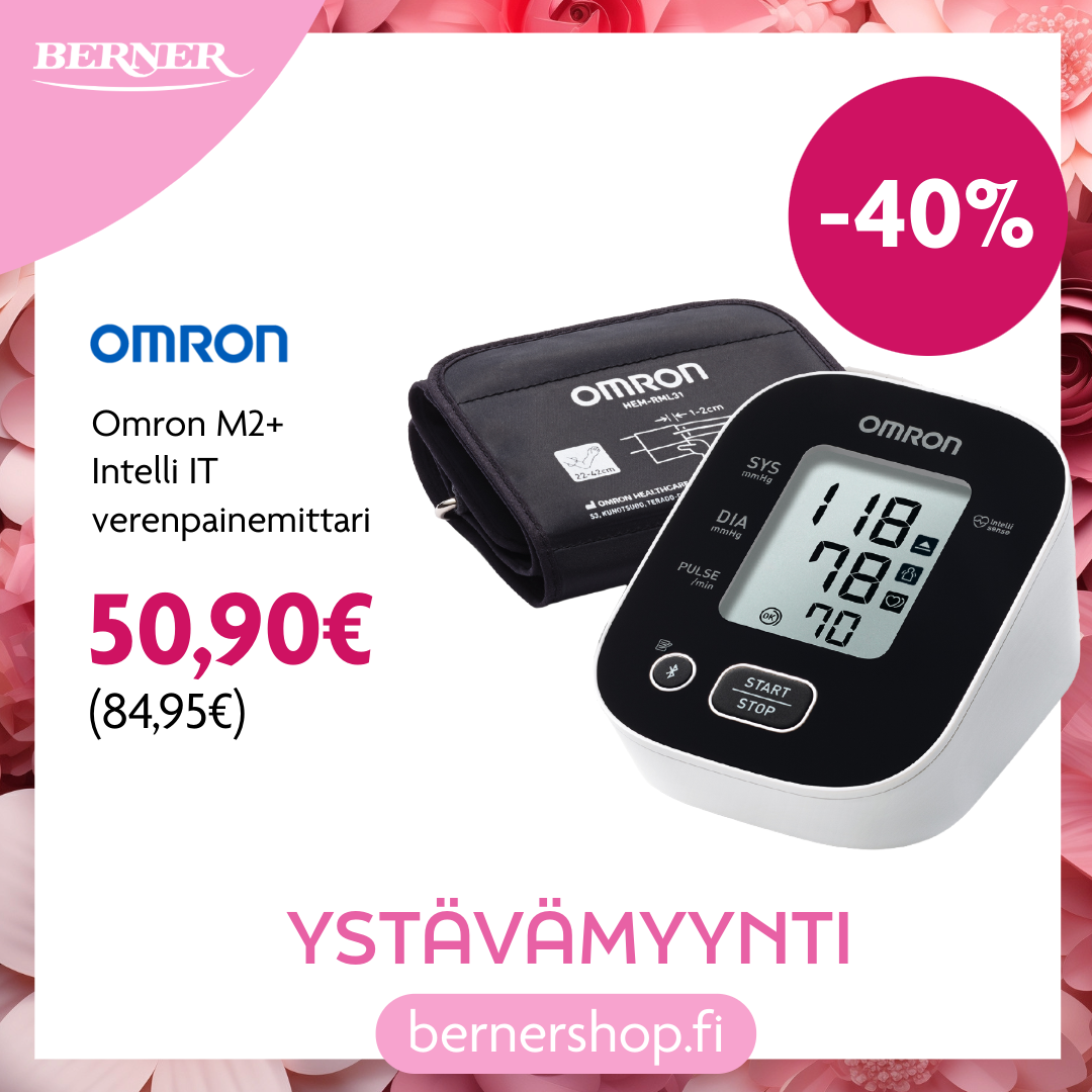 Ystävämyynti Omron M2+ Intelli IT verenpainemittari -40%