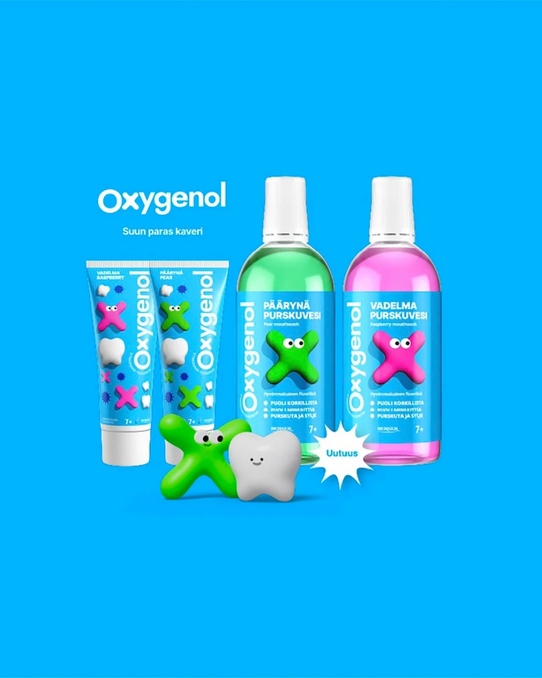 Oxygenol lasten hammashoitotuotteet