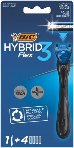 BIC systeemiterä Hybrid Flex 3 + 4kpl vaihtoteriä