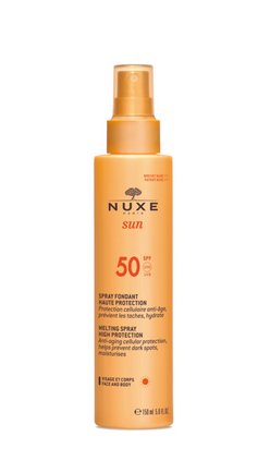 Nuxe Sun Melting Spray High Protection SPF 50 for Face and Body -aurinkosuojasuihke kasvoille ja vartalolle 150 ml