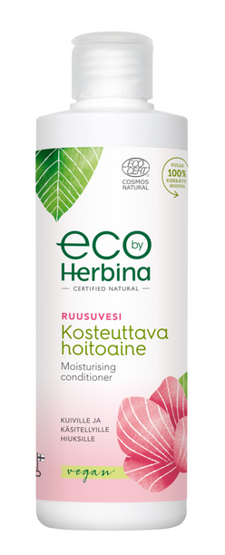 Eco by Herbina Ruusuvesi kosteuttava hoitoaine 250ml