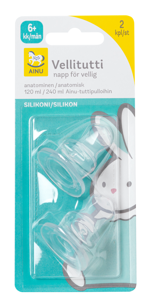 Tuotekuva: Ainu vellitutti 2 kpl silikoni anatominen 