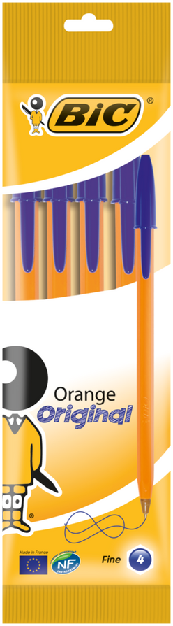 BIC Orange kuulakynä sininen 4kpl