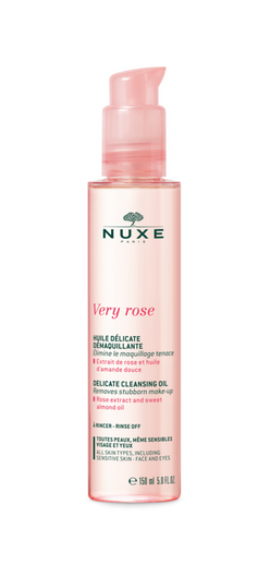 Nuxe Very Rose Delicate Cleansing Oil for face and eyes - all skin types, even sensitive skin -puhdistusöljy 150 ml
