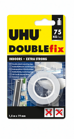 UHU Double-Fix Indoors kiinnitysteippi 1,5m x 19mm
